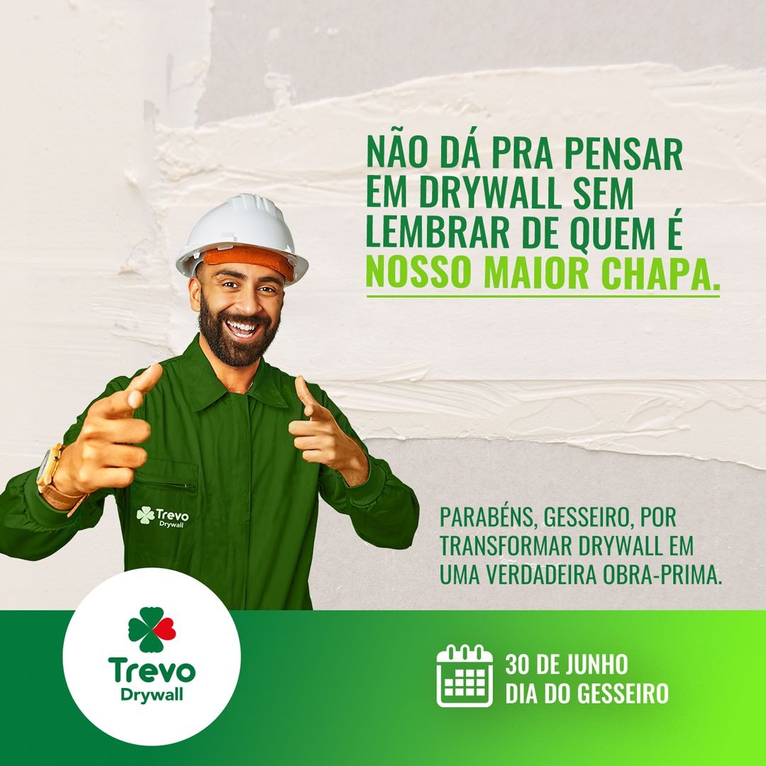 Dia do Gesseiro - No dia 30/06, levantamos a chapa em homenagem a todos os gesseiros